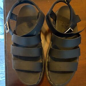 Dr. Martens Black Sandals with Bouncing Soles